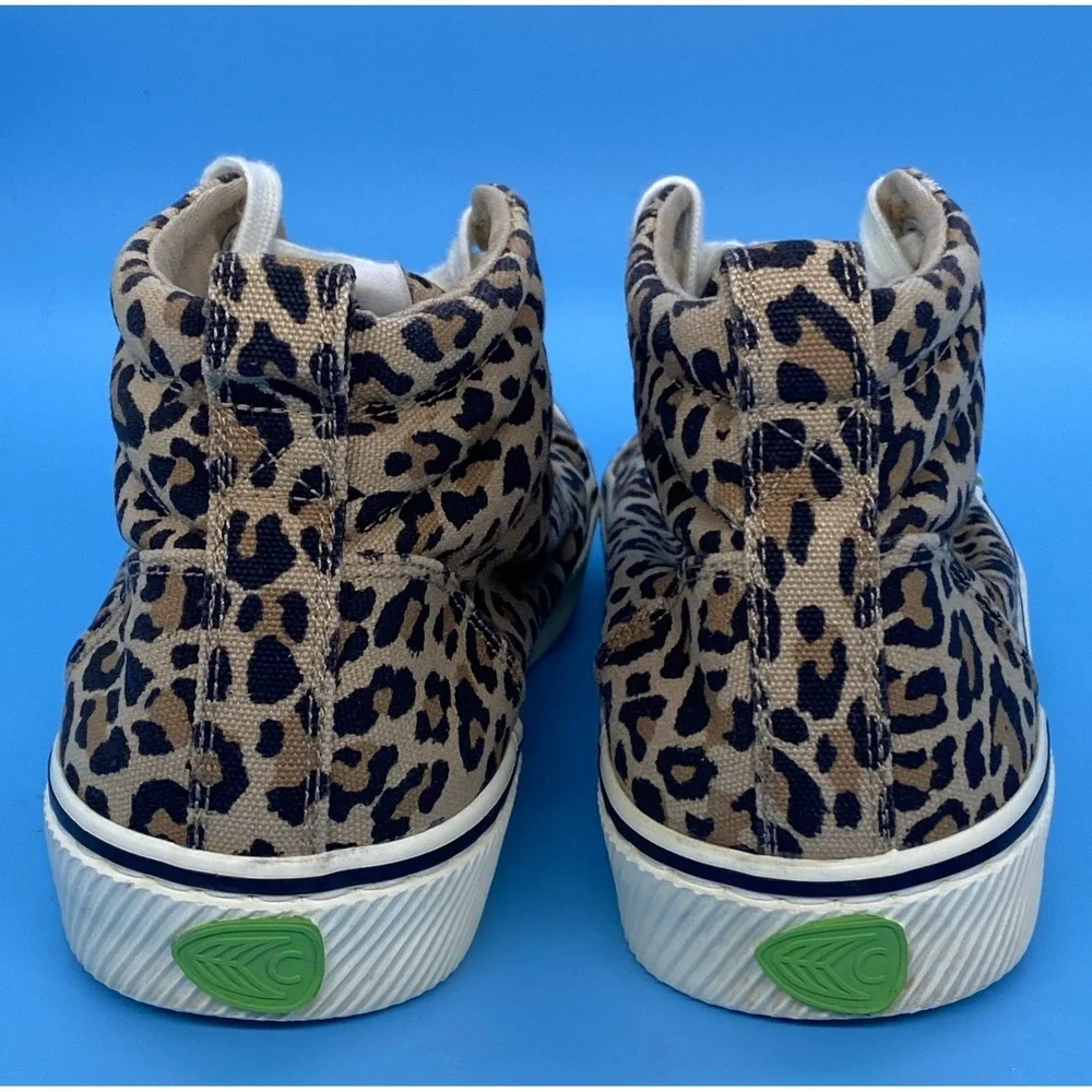 Cariuma OCA High Stripe Leopard Sneakers Size Women‎ 7.5 (Mens 6)  Leopard Print